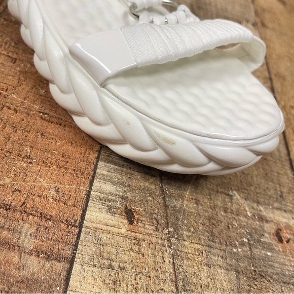 Women's 9.5 Woven Crochet Ankle Boho Island Platform Sandal Vacation Summer - Picture 7 of 10